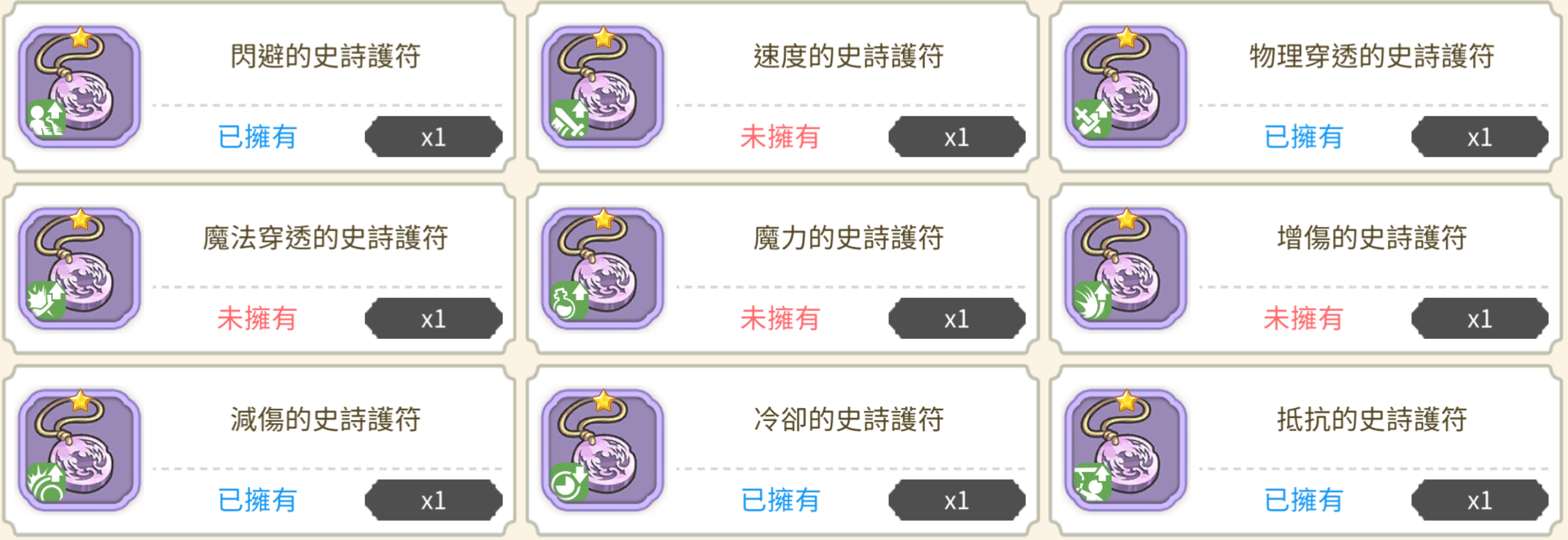 進階通用護身符